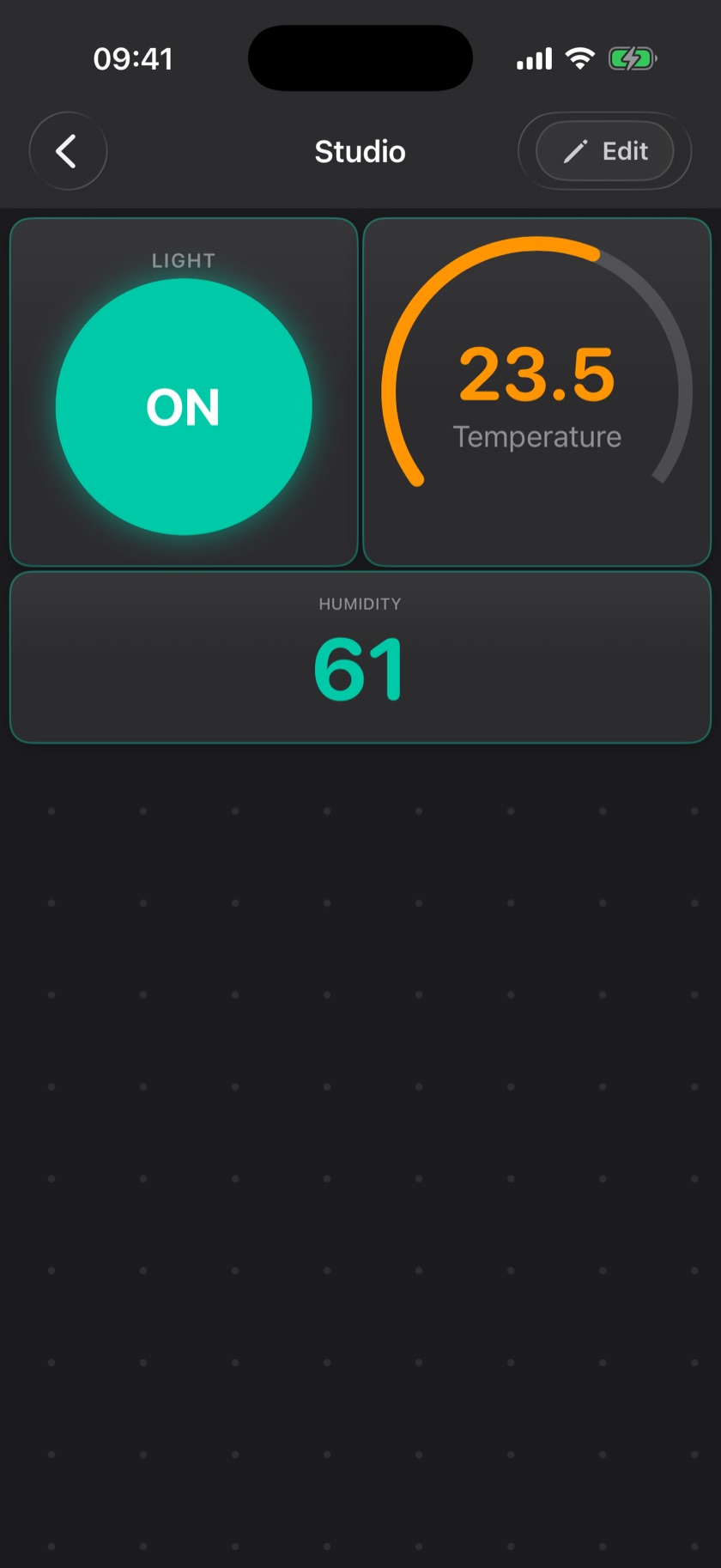 Plynx dashboard in dark theme